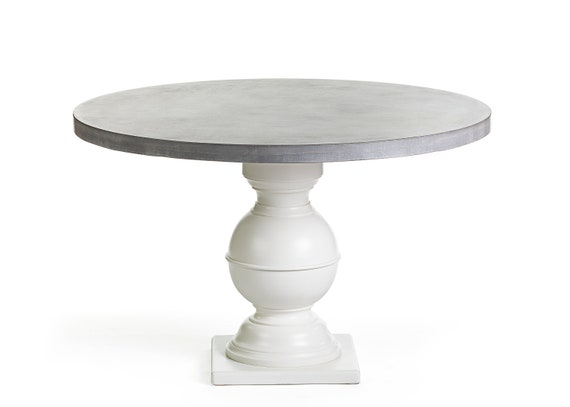 Hampton Round Concrete Top Dining Table Hampton Round Concrete Top Dining Table, Concrete Round Dining Table For 6