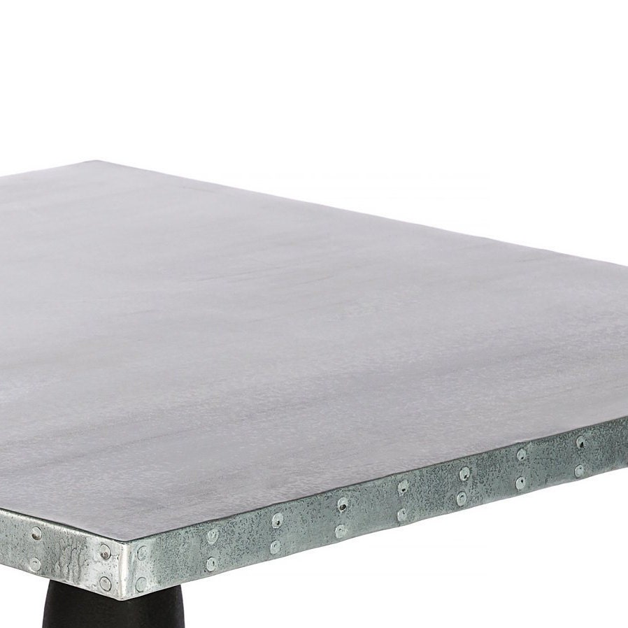 Francesca Square Zinc Top Dining Table Zinc Table Zinc Etsy