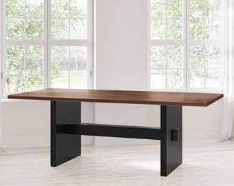 Copper Top Dining Table, Copper Table Trestle Base, Copper Table, Copper Top Table, Copper Kitchen Table