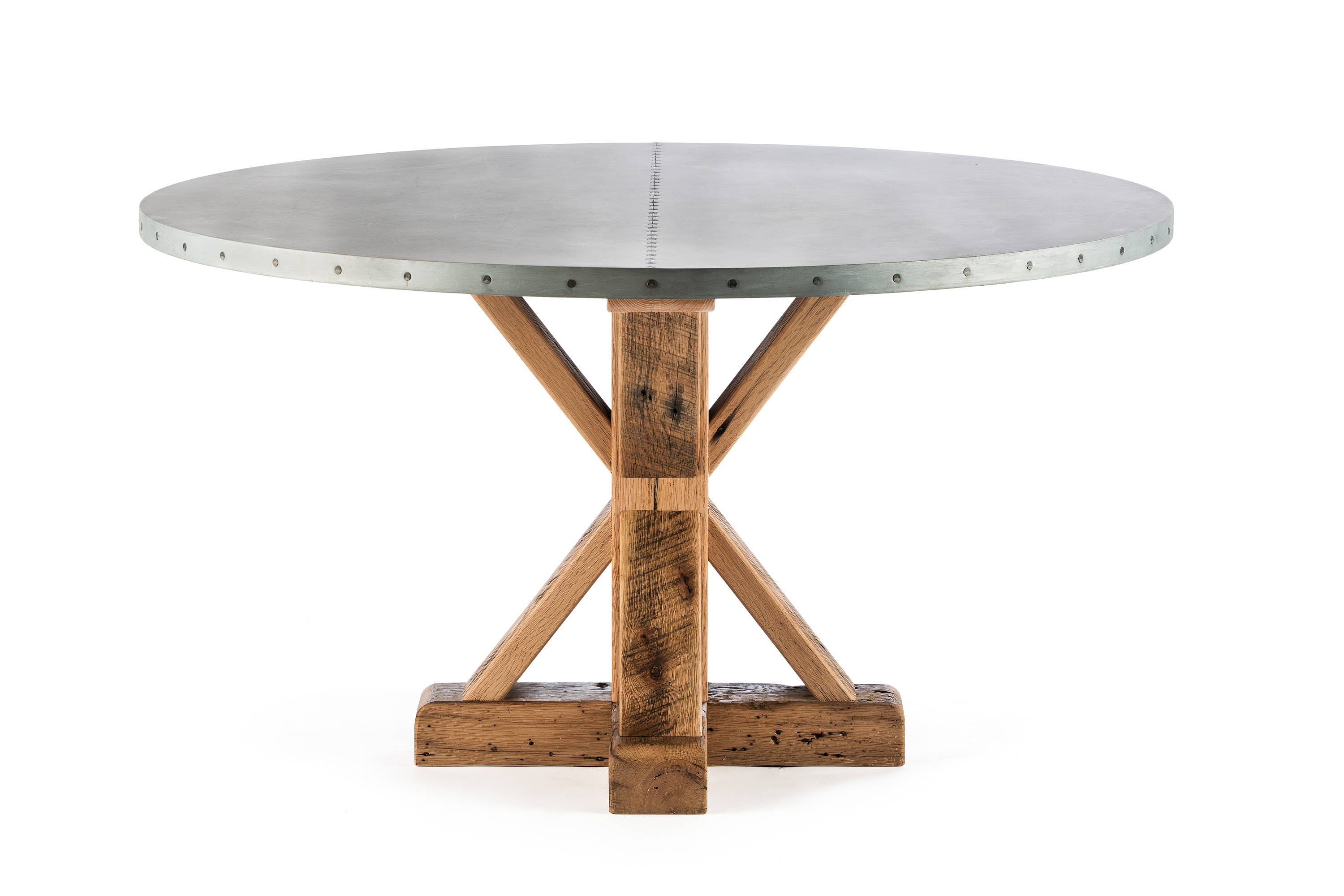 Round Zinc Top Dining Table, Pedestal Dining Table - Etsy Round Zinc Top Dining Table, Pedestal Dining Table - Etsy