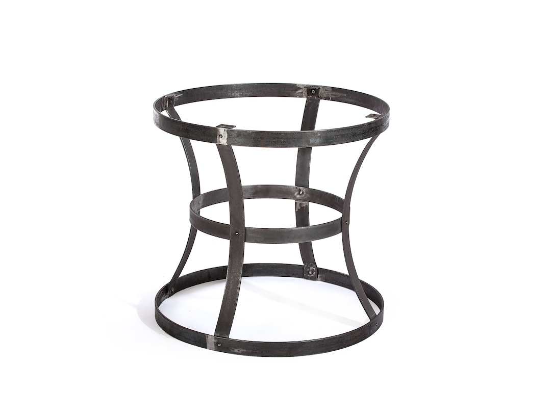 Metal Table Base Madera Steel Ring Table Base Pedestal Etsy