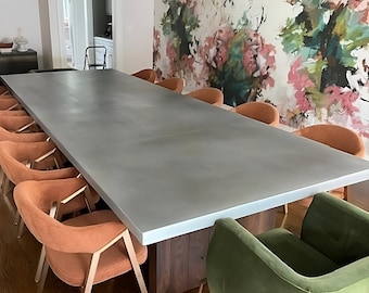 Zinc Top Dining Table