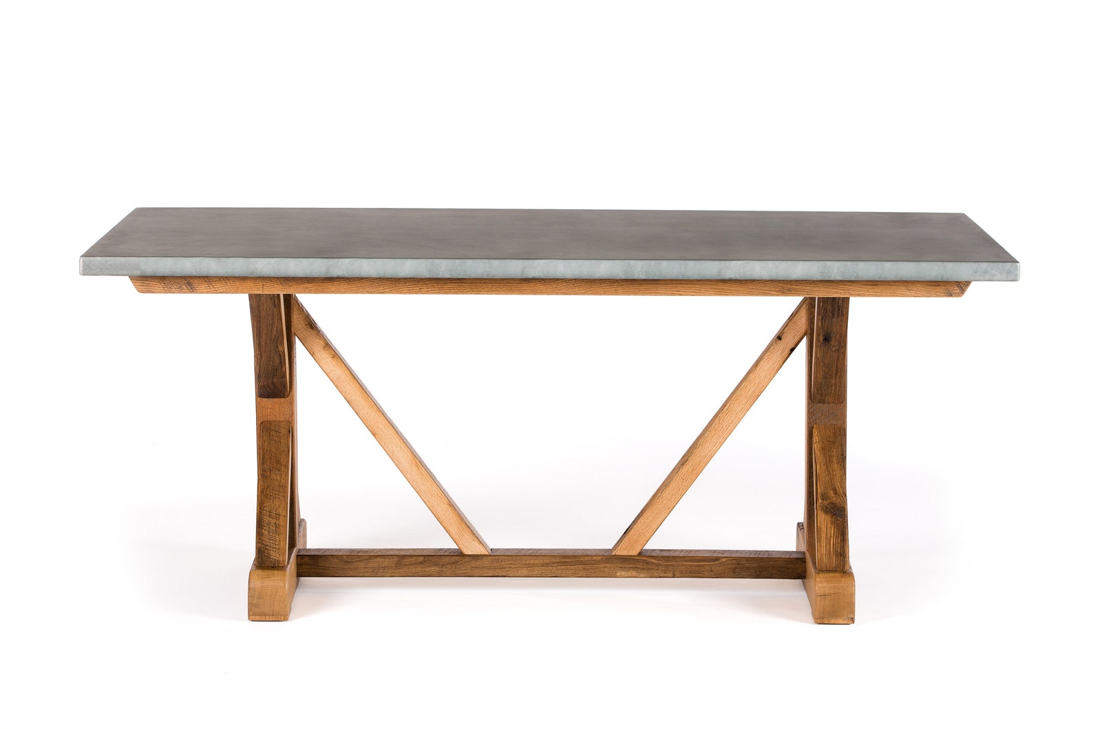 French Trestle Zinc Top Dining Table Zinc Table Zinc Etsy