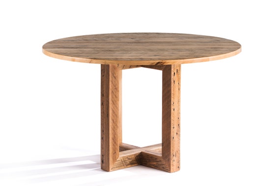 round wooden table outdoor