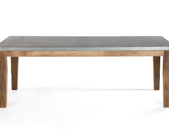 Zinc Top Dining Table, 4 Legged Farmhouse Table