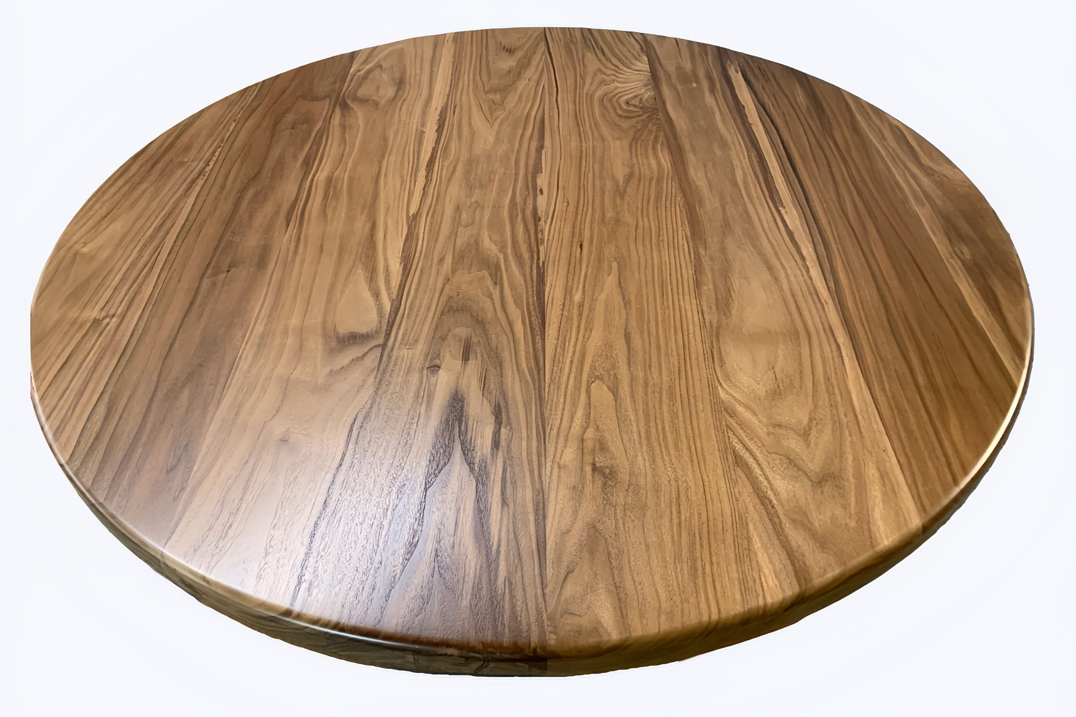 Round Black Walnut Wood Table Top Solid Black Walnut Wood Round Walnut Table Tops Etsy