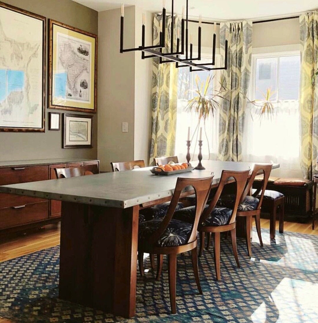 Zinc Top Dining Table - Etsy