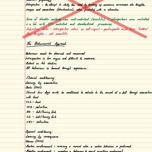 AQA A Level Psychology Notes - Approaches (Paper 2)