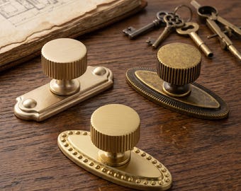 Antique Brass Cabinet Knob: Champagne Bronze Dresser Drawer Pull