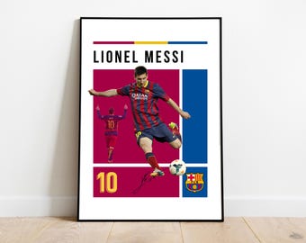 リオネル・メッシ キャンバスプリント、サッカー ウォールデコ