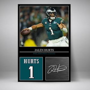 Jalen Hurts Digital Poster | Printable Wall Art | Philadelphia Eagles Fan Gift
