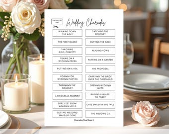 Gioco di sciarade per matrimoni: intrattenimento per la festa nuziale (download PDF)