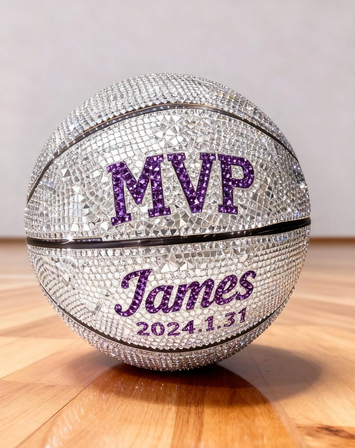 Custom Rhinestone Basketball, Handmade Bling Sport Decor - Etsy