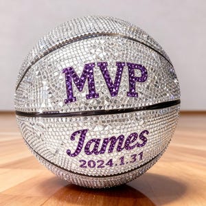 Custom Rhinestone Basketball, Handmade Bling Sport Decor - Etsy