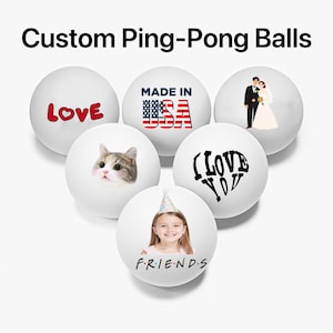 Foto o logotipo en pelota de ping pong, juego de 6, pelotas de ping pong personalizadas, pelota de beer pong personalizada, pelotas de ping pong personalizadas, regalo de despedida de soltero