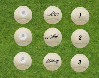 Pallina da tennis personalizzata a due facce - Logo della squadra e nome/numero del giocatore