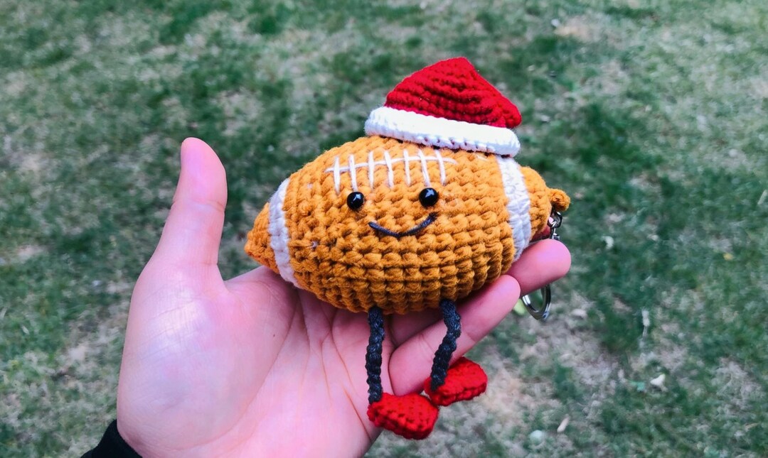 Hand Made Rugby Handmade Mini Crochet Rugby Keychain|christmas Gift for Sports Fans - Etsy