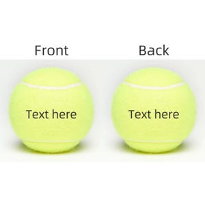 Custom Two-Sided Tennis Balls, Sports Gift for Tennis Lovers,Team Gifts,Promotional Events,Dog Toys