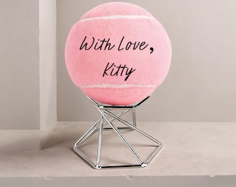 Personalized Tennis Ball with Stand - Custom Engraved Gift