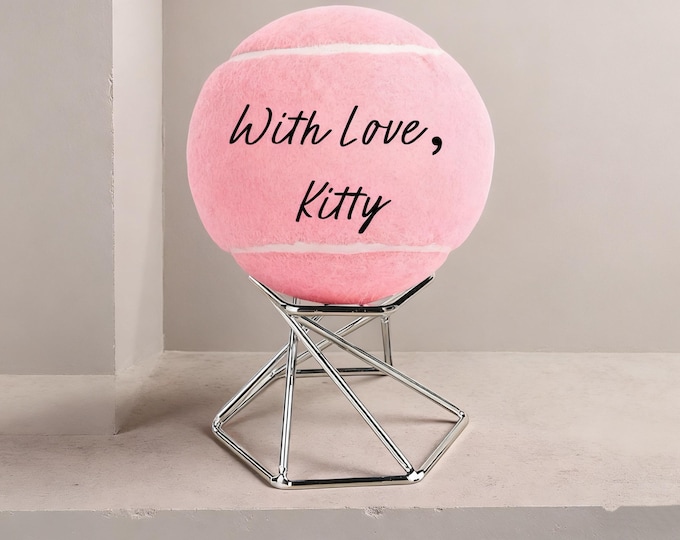 Personalized Tennis Ball with Stand - Custom Engraved Gift