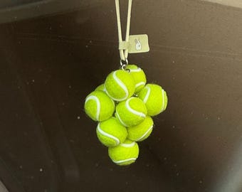 Handmade TennisBall Grape Cluster Keychain｜Bag or Car Ornament Gift for Tennis Fans