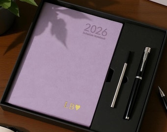 Personalized Daily Planner, 2026 Planner Notebook, Work Efficiency Diary, Schedule Book with Strap, Custom Daily Organizer, Christmas Gift