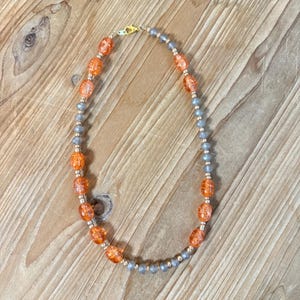 Perlenkette orange perlenkette trendy perlenkette orange perlenkette