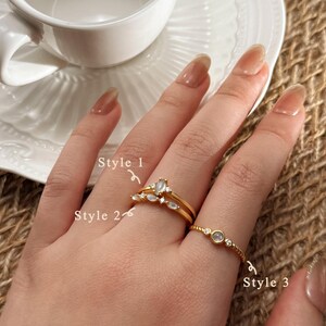 Labradorite Stacking Rings Set • Minimal Adjustable Gold Rings • Natural stone Dainty Jewellery • Elegant Everyday Jewellery • Gift For Her