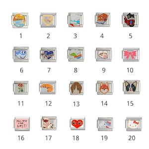 Italian charm bracelet - Ritorno al Futuro Y2k Style - 9mm Lifestyle charms -  Love Charms -  Stainless Steel - Y2k Style Charms