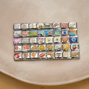 Italian charm bracelet - Ritorno al Futuro Y2k Style - 9mm Lifestyle charms -  Love Charms -  Stainless Steel - Y2k Style Charms