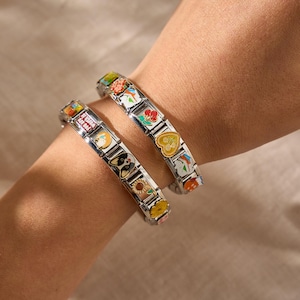 Italian charm bracelet - Ritorno al Futuro Y2k Style - 9mm Lifestyle charms -  Love Charms -  Stainless Steel - Y2k Style Charms