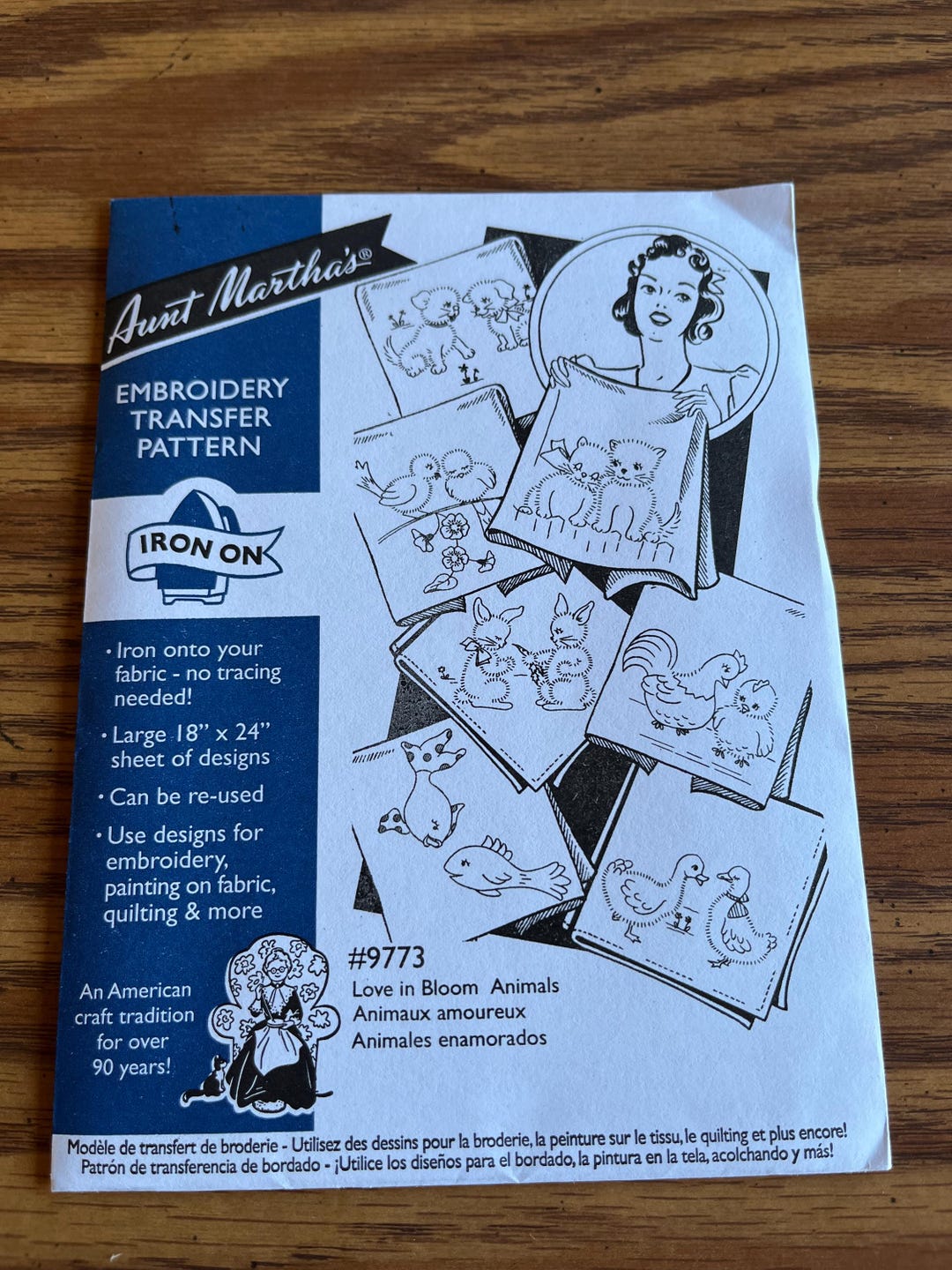 Vintage Aunt Martha’s Embroidery Transfer Pattern Iron on #9773 Love in ...