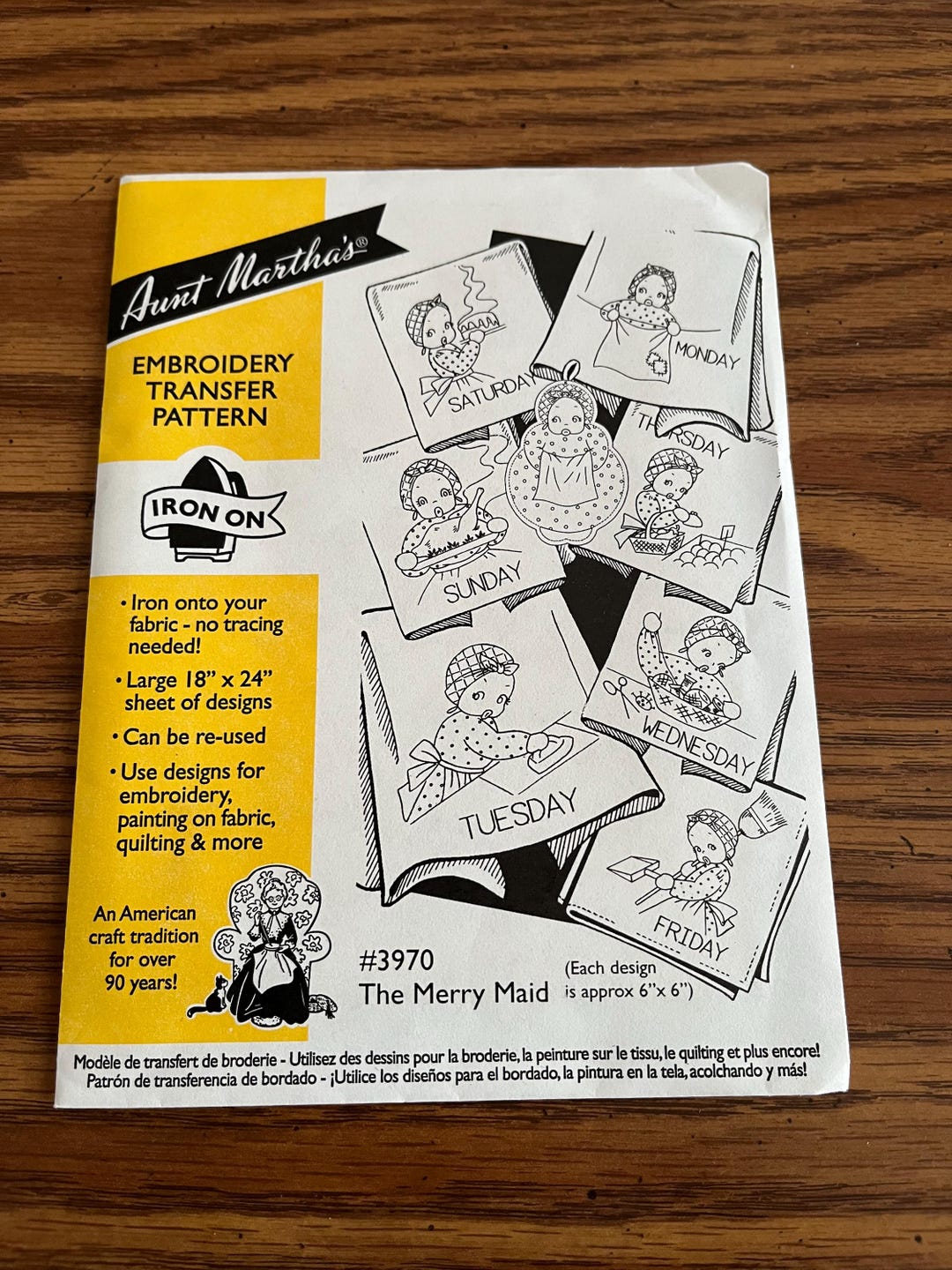 Vintage Aunt Martha’s Embroidery Transfer Pattern Iron on #3970 the ...