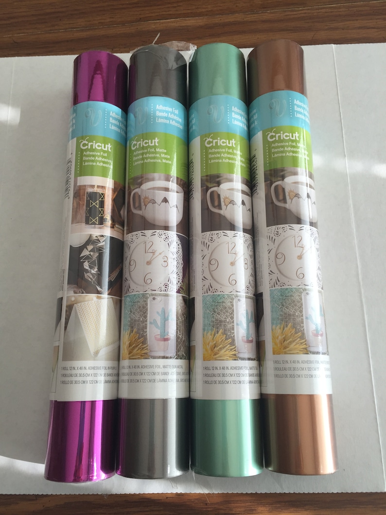 Cricut Adhesive Foil Matte Gun Metal Purple Teal & Matte Etsy