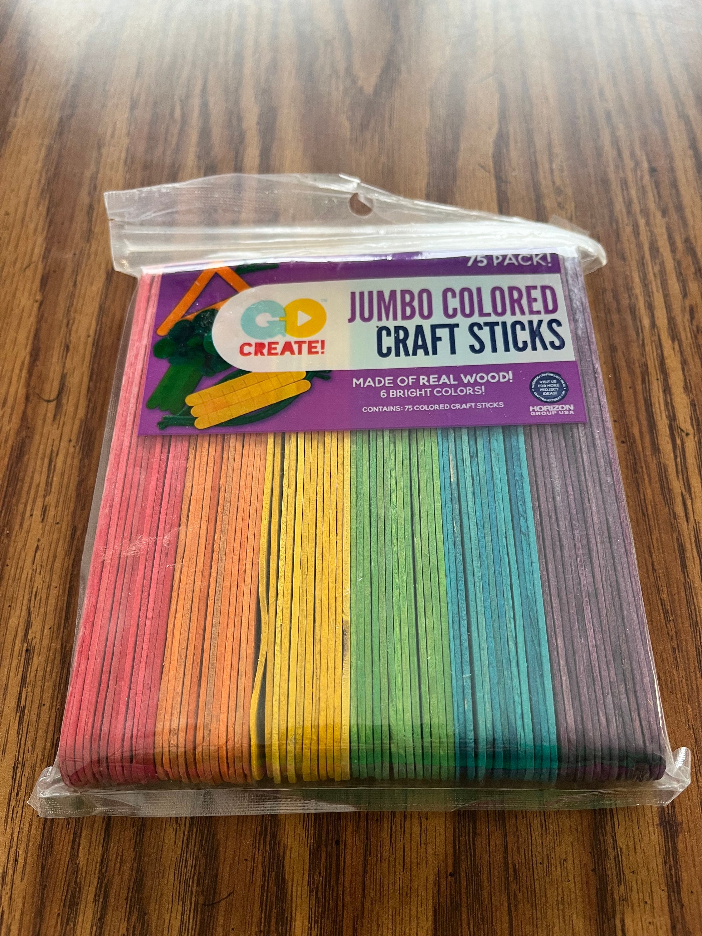  300 pcs Jumbo Wooden Craft Sticks Pack - Bulk Popsicle