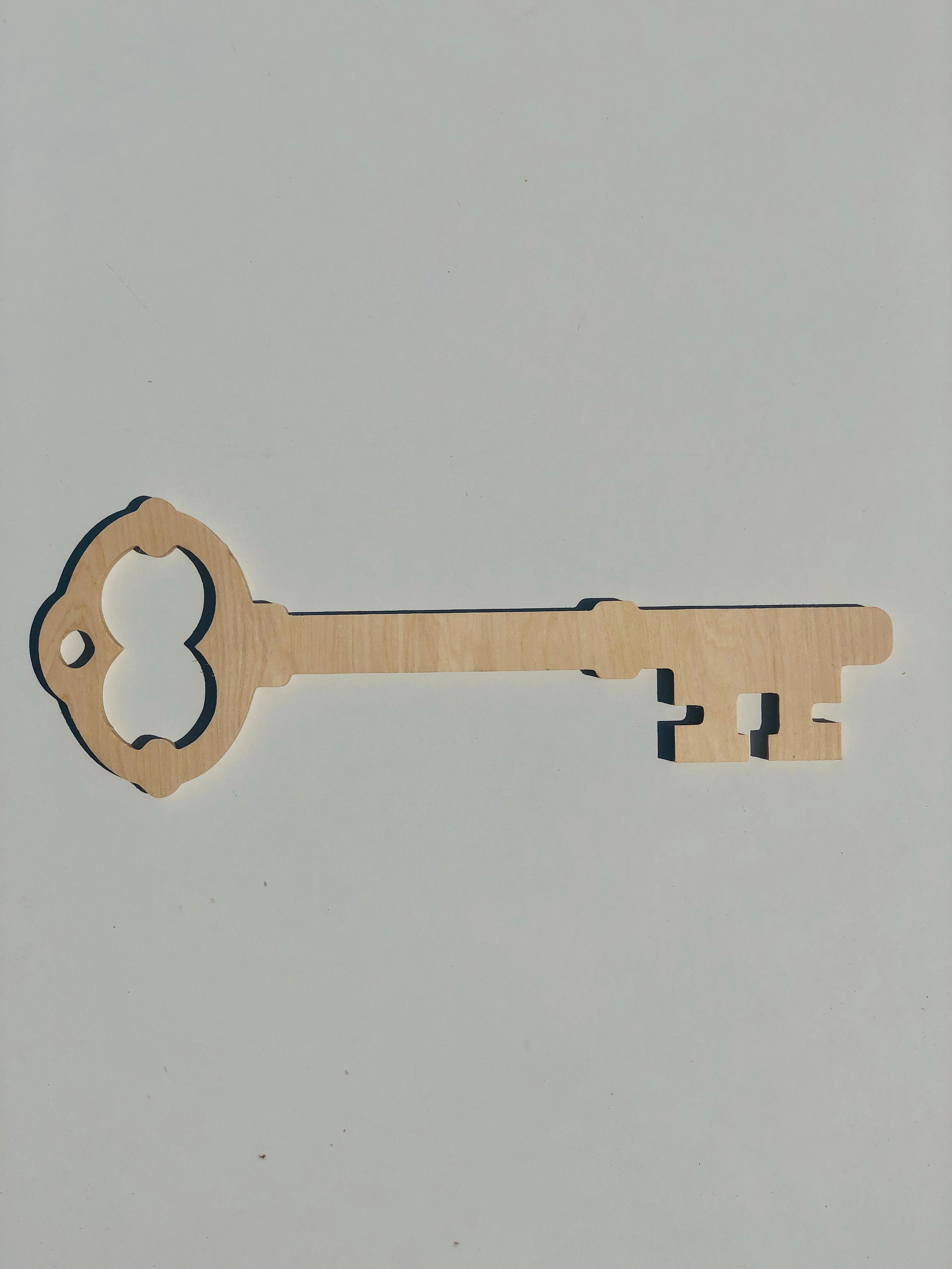 Skeleton Key Wood Cutout Wall Decor Large Skeleton Key Etsy