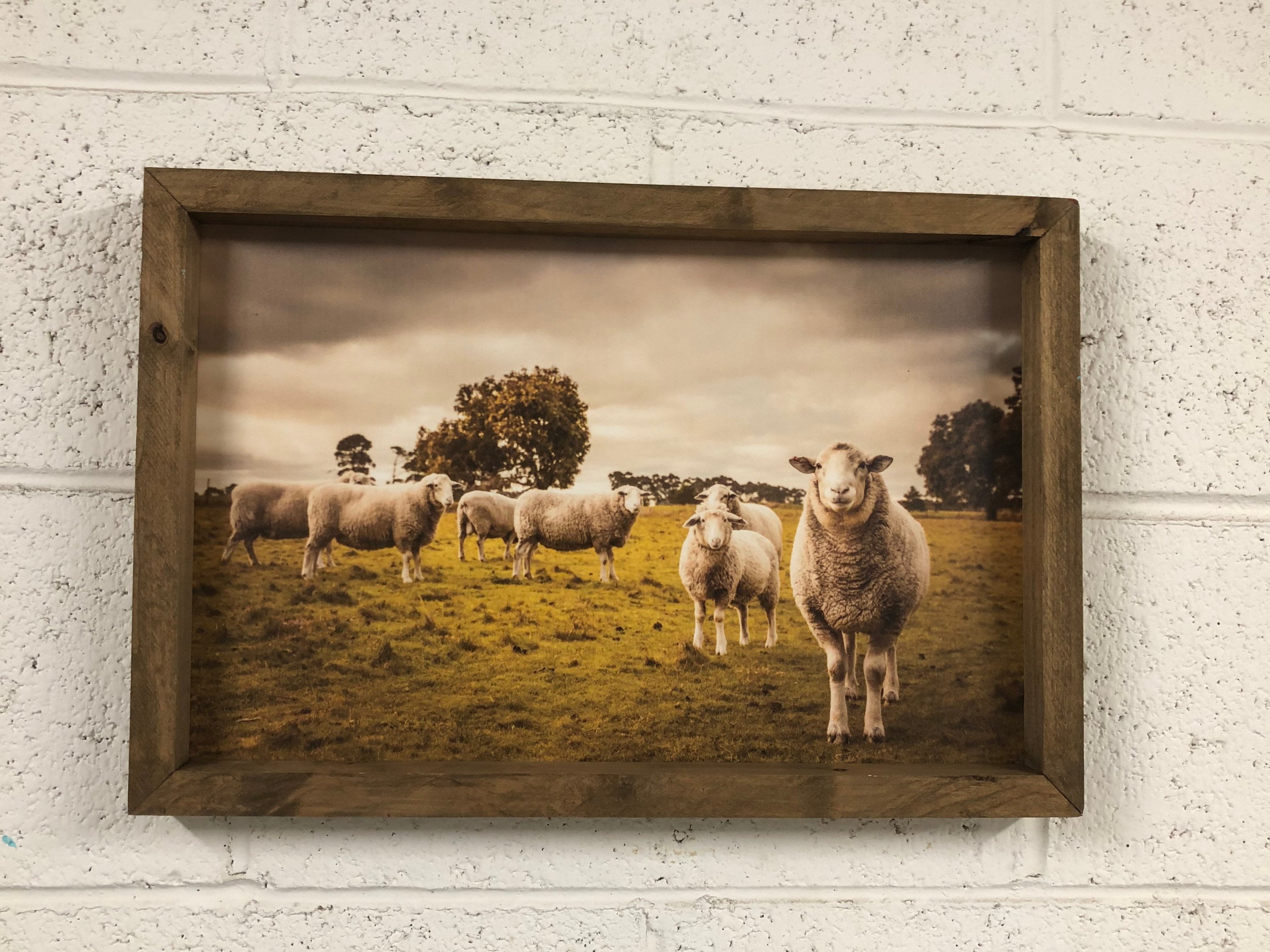 Farm print with wooden frame picture wall art wall decor Etsy