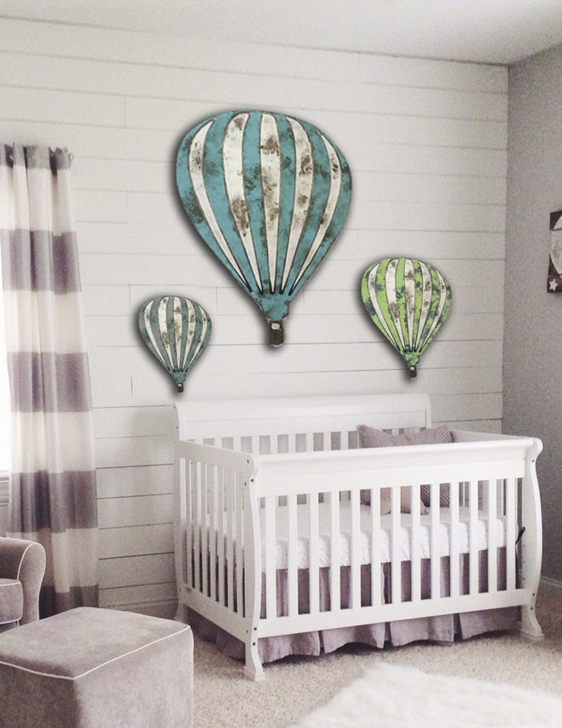 Hot Air Balloon Wall Art Hot Air Balloons Nursery Decor Baby Etsy
