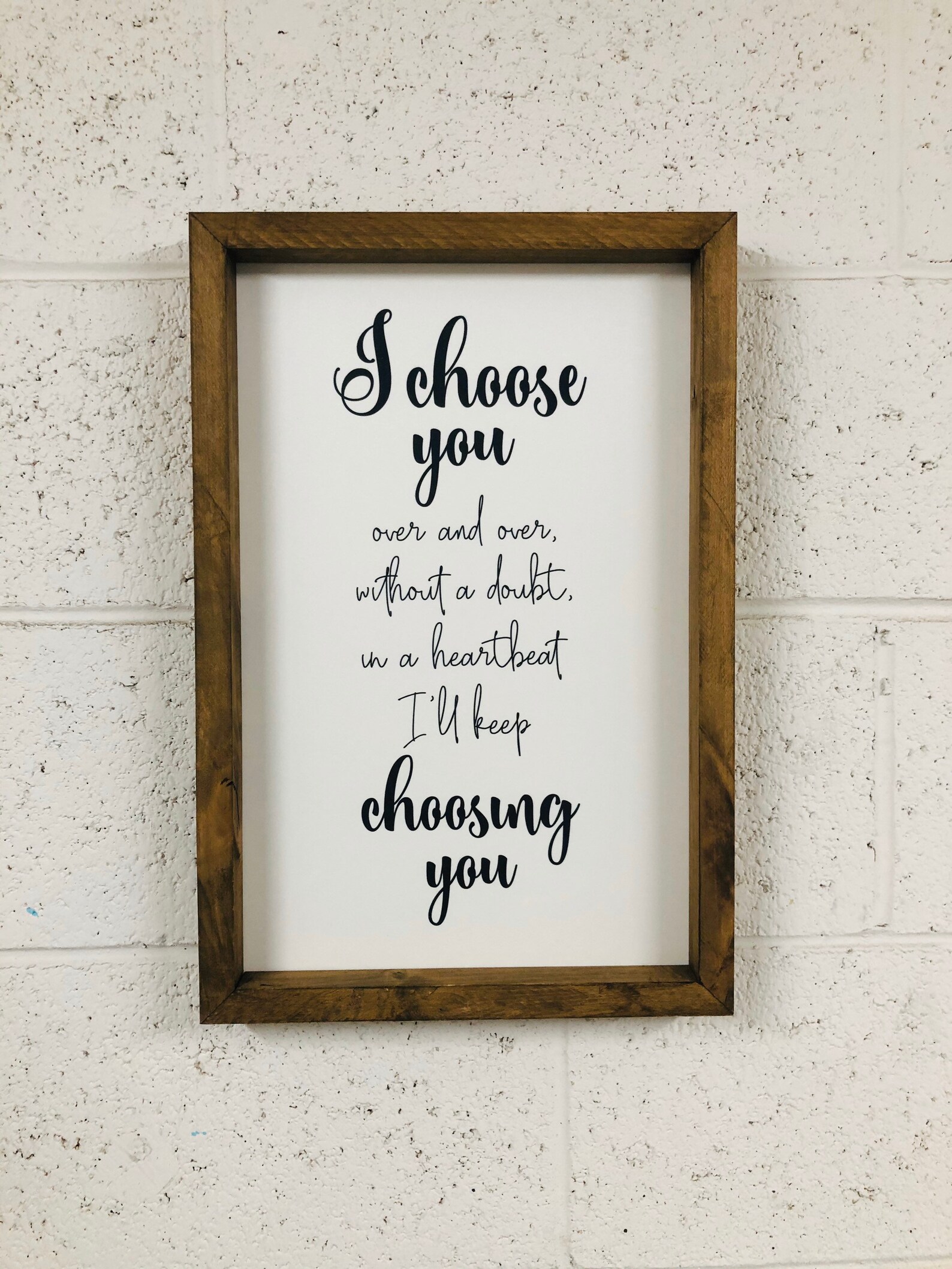 Quote print with wooden frame picture wall art wall decor Etsy