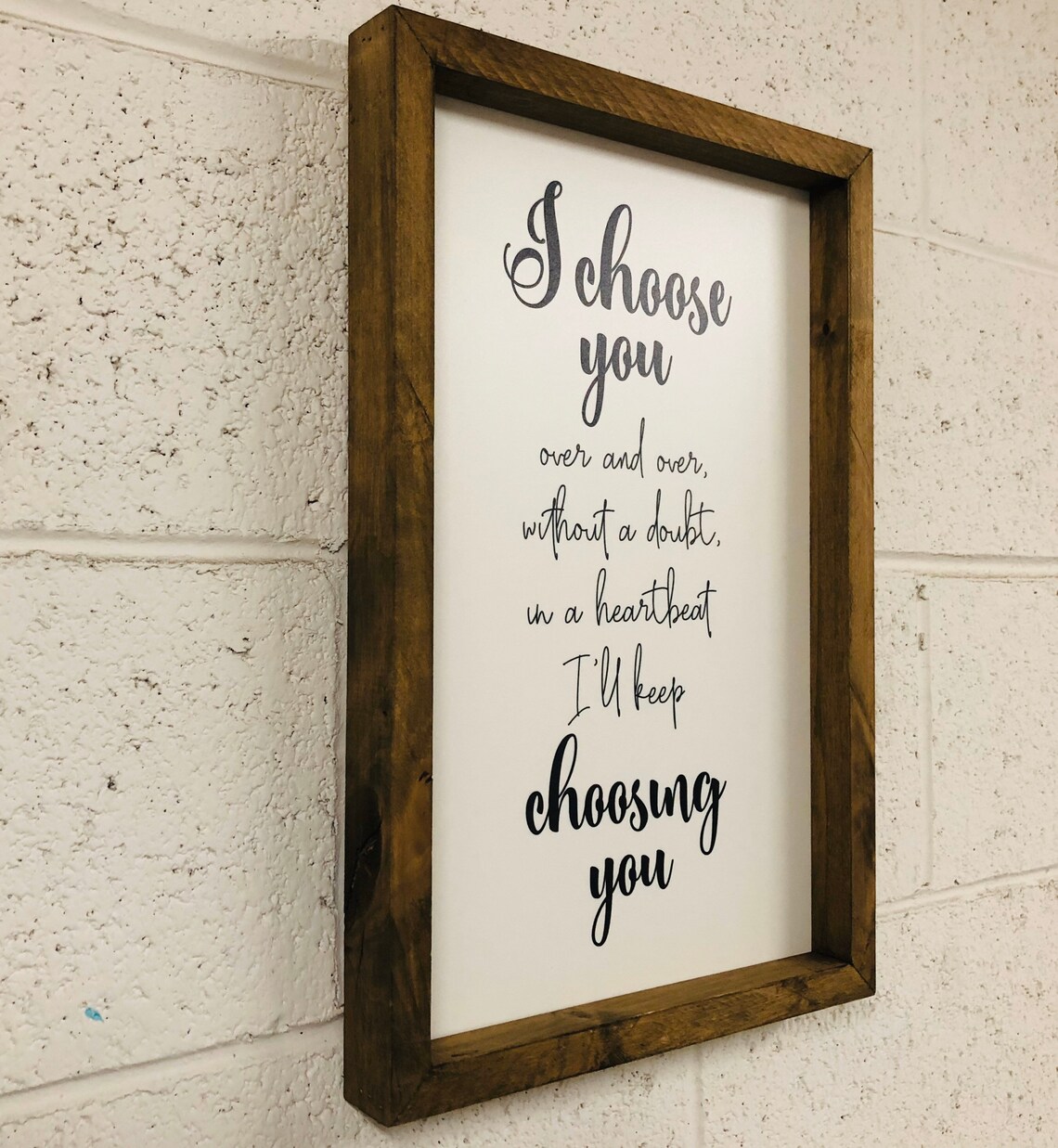 Quote print with wooden frame picture wall art wall decor Etsy