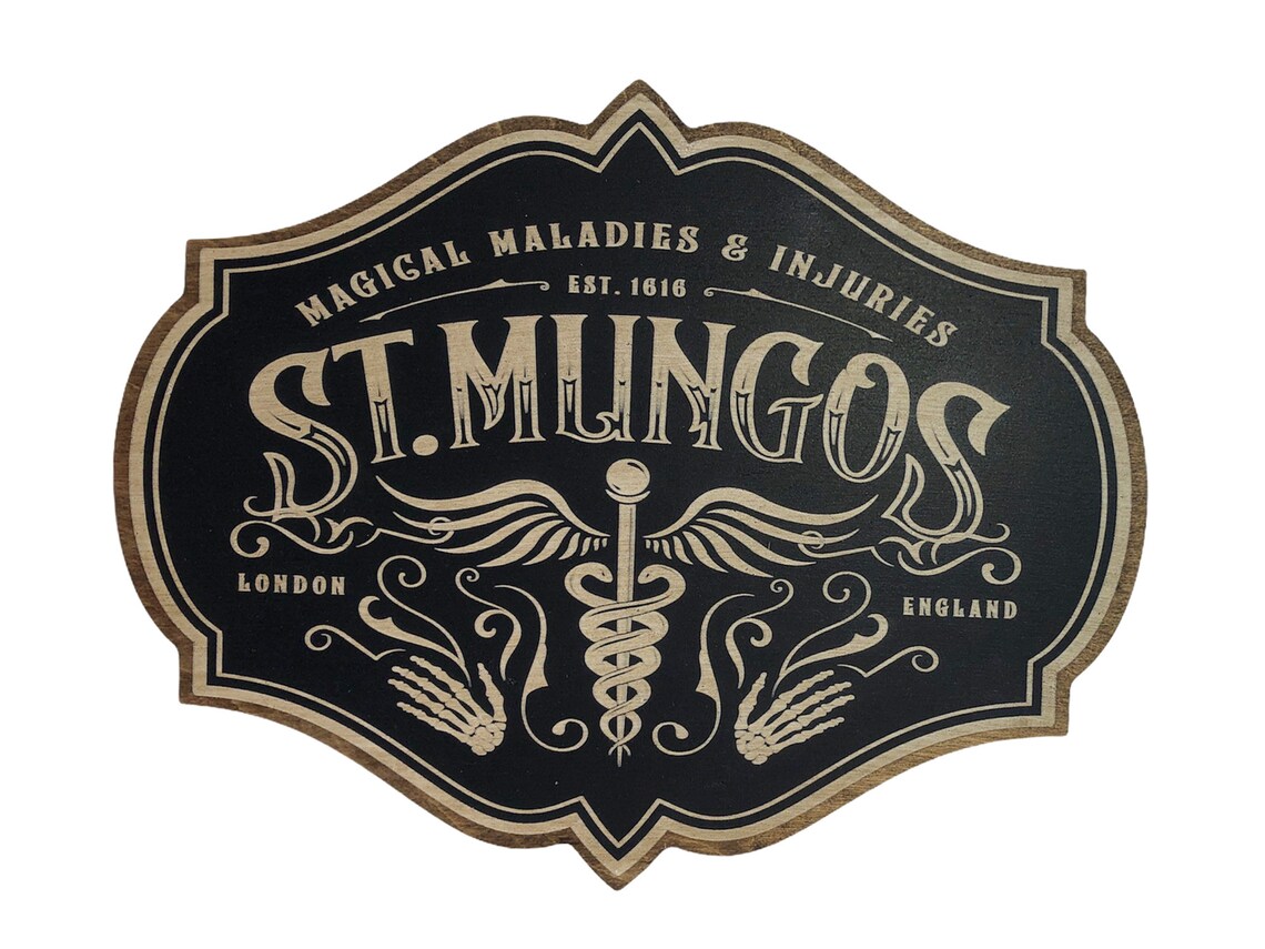 Harry Potter Wall Art St Mungo's Hospital for Magical Etsy