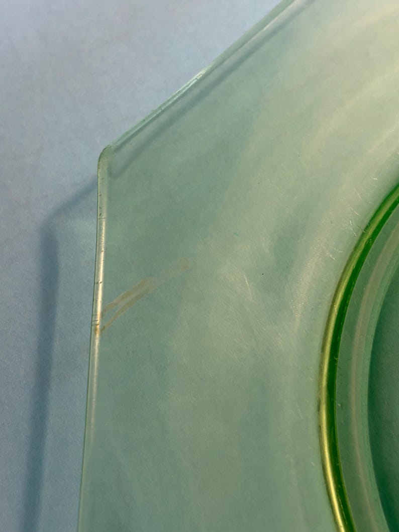 Uranium Glass Octagon Plate – Green Glow Display Dish image 20