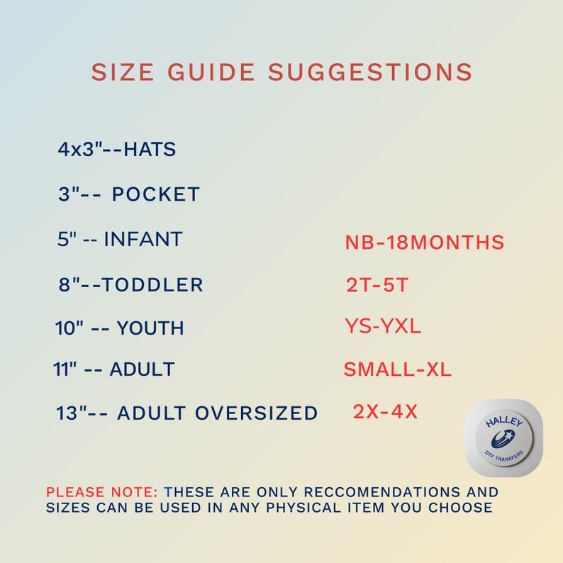 Puede incluir: Una gu&iacute;a de tallas con texto en rojo y azul, que ofrece sugerencias de tallas para sombreros, bolsillos, beb&eacute;s, ni&ntilde;os peque&ntilde;os, j&oacute;venes, adultos y art&iacute;culos para adultos de gran tama&ntilde;o. Tambi&eacute;n enumera rangos de tallas como NB-18MONTHS, 2T-5T, YS-YXL y SMALL-XL.