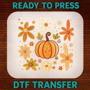 Preppy Fall Pumpkin Dtf Transfer, Ready To Press, Haunted Shirt Transfer, Halloween Craft Design,Ghost Pumpkin Print, Creepy Season Transfer