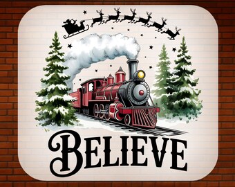 North Pole Train DTF Transfer: Christmas Shirt Decal, Ready To Press,