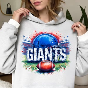 Giants Football Sublimation Clipart PNG: Use for T-shirt, Stickers, Mug, Frame, Tumbler (Digital Download)