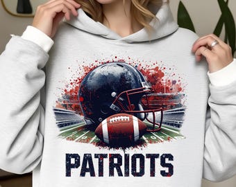 Patriots Football Sublimation Clipart PNG: Use for T-shirt, Stickers, Mug, Frame, Tumbler (Digital Download)