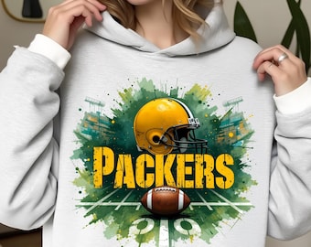Clipart a sublimazione PNG della squadra di football dei Packers: da utilizzare per magliette, adesivi, tazze, cornici, bicchieri (download digitale)