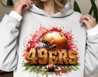 49ers Football Sublimation Clipart PNG: Use for T-shirt, Stickers, Mug, Frame, Tumbler (Digital Download)