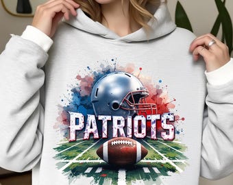 Patriots Football Sublimation Clipart PNG: Use for T-shirt, Stickers, Mug, Frame, Tumbler (Digital Download)